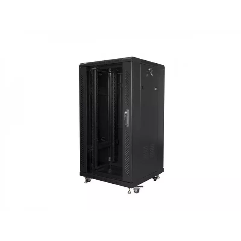 Lanberg FF01-6622-12B 22U 600x600mm Freestanding Rack Cabinet, Black