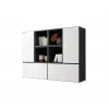Cama living room furniture set ROCO 19 (4xRO3 + 4xRO6) black/black/white