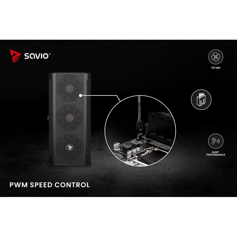 All-in-one liquid cooler SAVIO BLADE SET 120 mm fan 1800 RPM 32 sone Black