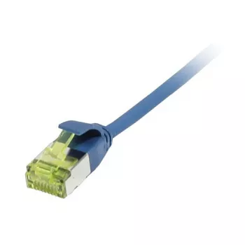 Patch Cable RJ45, CAT6A 500Mhz, 0,15m, Blue, U/FTP, slimline Round d=3,8mm, TPE/LSZH(Superflex), AWG32, with Cat.7 Raw Cable, Synergy 21 (S217330V3)