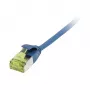 Patch Cable RJ45, CAT6A 500Mhz, 0,15m, Blue, U/FTP, slimline Round d=3,8mm, TPE/LSZH(Superflex), AWG32, with Cat.7 Raw Cable, Synergy 21 (S217330V3)