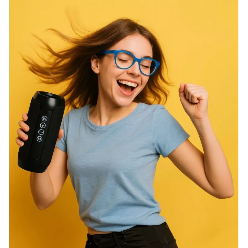 Portable Bluetooth stereo speaker SQUEAK SQ1008 — 14W RMS, Bluetooth 5.3, 1200 mAh, IPX4, FM, LED, AUX, USB