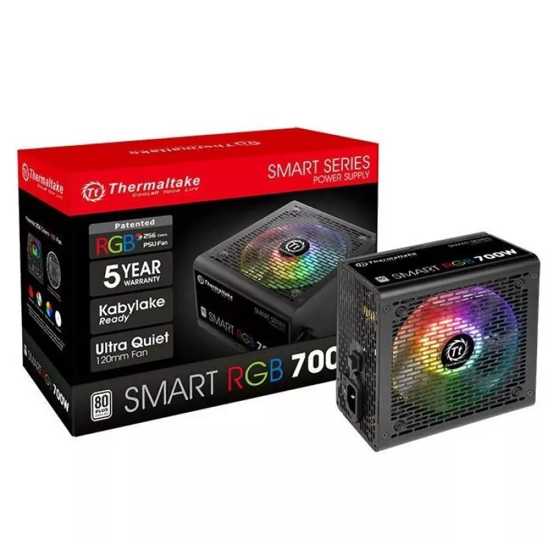 Power Supply Smart 700W RGB, 80PLUS, 230V EU, 2xPEG, 120mm, Single Rail