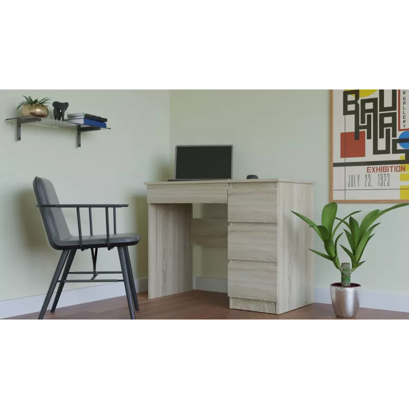 Computer desk top e shop MIJAS P SON KPL — straight rectangular particleboard, oak colour