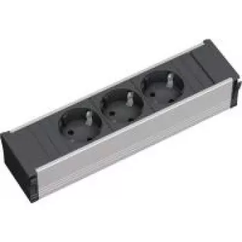 Power Extension Bachmann 333.1007 Indoor 3 AC Outlets Black Grey