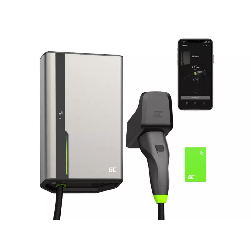 Wallbox Green Cell GC EVGC021B2275 3.6-22 kW 7.5 m NFC Grey Aluminium