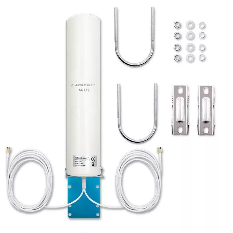 Omnidirectional 4G LTE dual antenna QOLTEC 57045 12 dBi