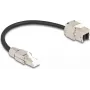 DeLOCK Cable RJ45 plug field assembly to Keystone Module RJ45 jack Cat.6A 25 cm