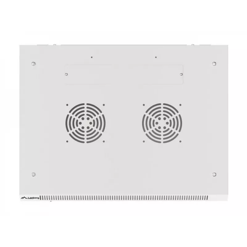 Lanberg WF01-6418-10S Wall-Mounted 19 inch 18U Rack Cabinet 600x450mm Grey (Glass Door)