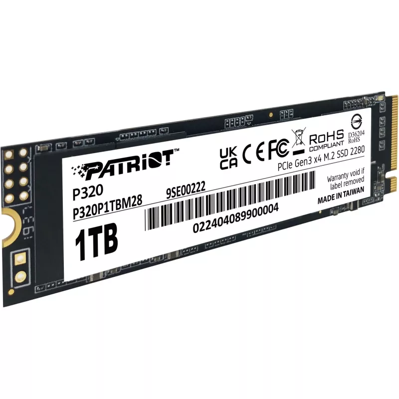 SSD Drive Patriot P320 1TB M.2 2280 PCIe 3.0 x4 NVMe