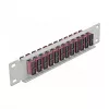 Fiber Optic Patch Panel DeLOCK 10 inch 12 Port SC Duplex Violet 1U Grey