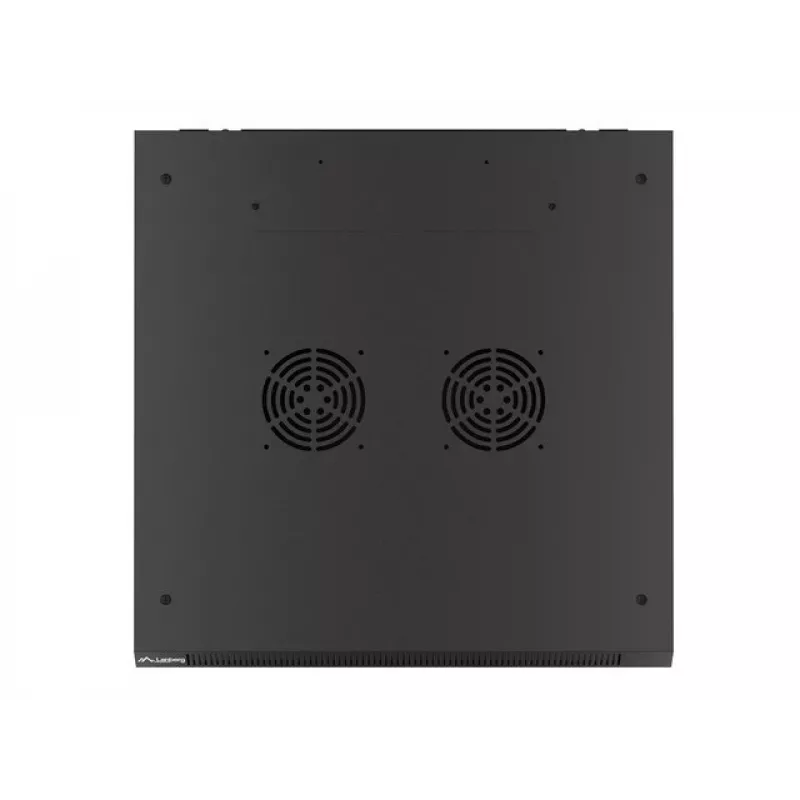 Lanberg WF01-6618-10B Wall-Mounted Rack Cabinet 18U 600x600 mm Black with Glass Door