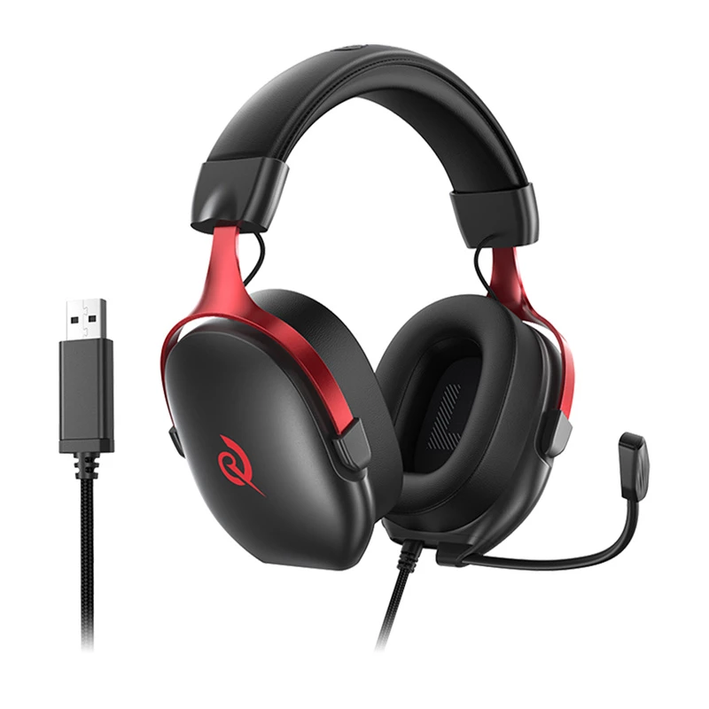 Wireless gaming headphones QCY Heroad VN200 (black and red) — over-ear, microphone, Bluetooth