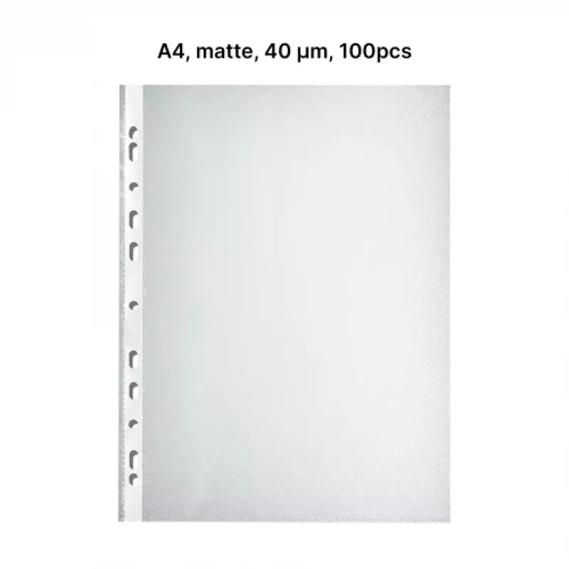 AD Class PUNCHED POCKET Orange Peel A4 40 micr., pouch 100 pcs