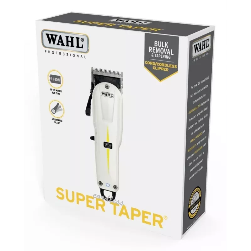 WAHL Cordless Super Taper Black, White Lithium-Ion (Li-Ion)