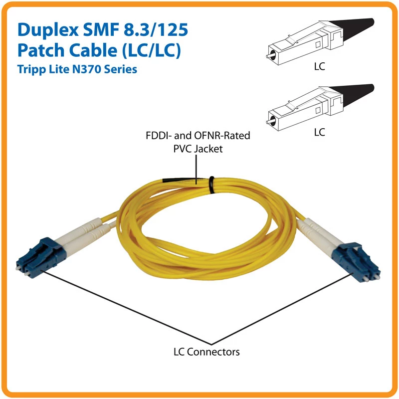 Tripp Lite N370-05M Duplex-Singlemode 9/125 Fibre Optic-Patch Cable (LC/LC) - 5 m (N370-05M)