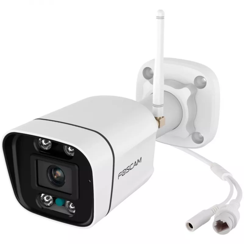 Foscam V8P Wi-Fi Surveillance Camera White 8MP (3840x2160), Dual-band Wi-Fi, integrated spotlight and alarm siren (V8P-W)