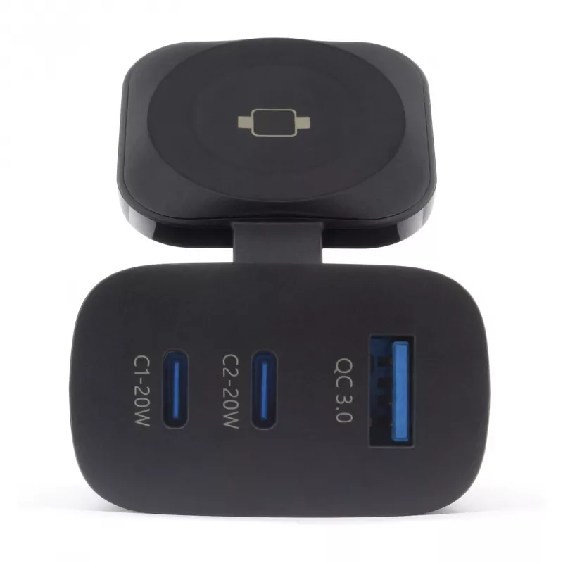 RealPower 450476 mobile device charger Power bank, Smartwatch, Tablet Black AC Wireless charging Fast charging Indoor