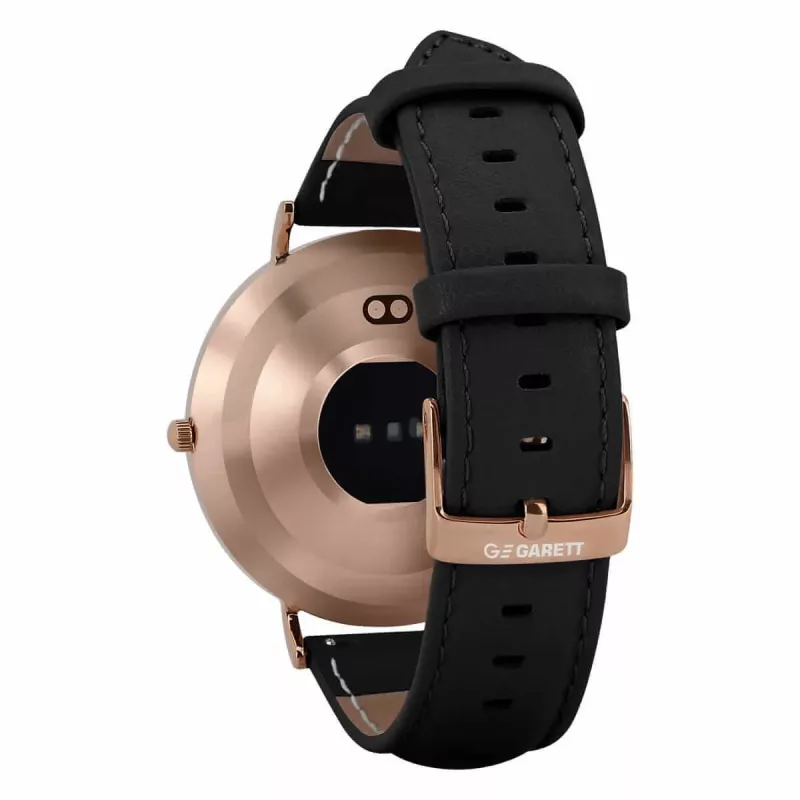 Leather Smartwatch Garett Verona Gold-Black