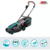 Battery-Lawn Mower PowerMax 37/36V P4A Ready-To-Use Set, 36Volt (2x18V) (black/Grey, 2x Li-Ion Battery 4,0Ah, POWER FOR ALL ALLIANCE)
