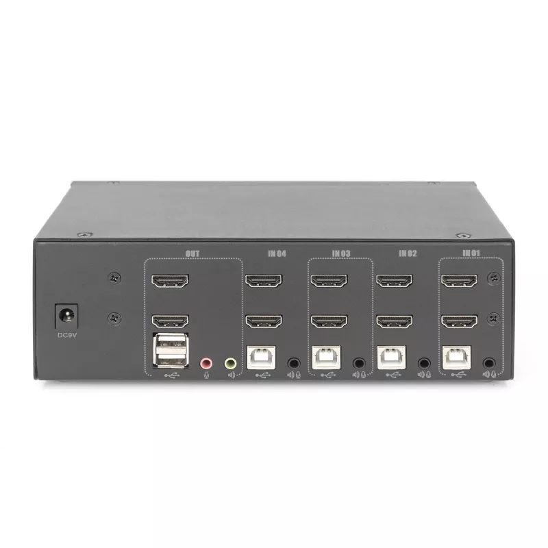 KVM Switch Digitus DS-12883 4 Port Dual Display 4K HDMI USB