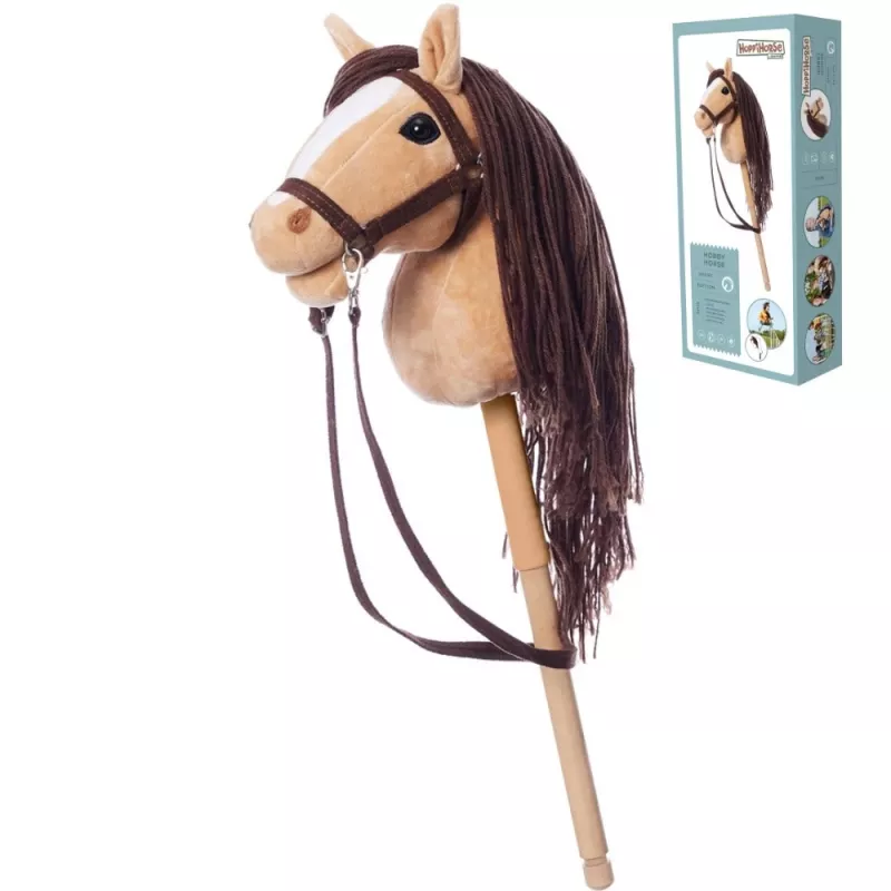 Horse on a stick HOPPIHORSE Hobby Horse A4 beige