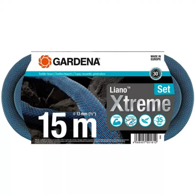 Gardena Liano garden hose 15 m PVC Black Blue Grey