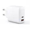 Wall Charger Aukey PA-B3 White GaN 65W USB-C / USB-A fast charger