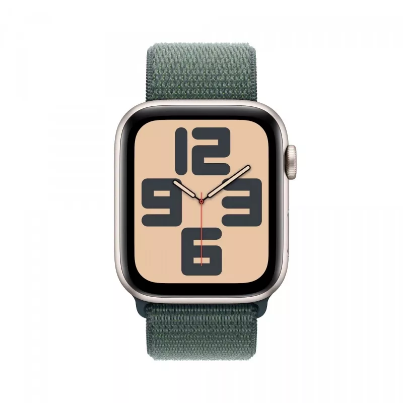Watch SE GPS 44 mm Starlight Aluminium Case with Lake Green Sport Loop