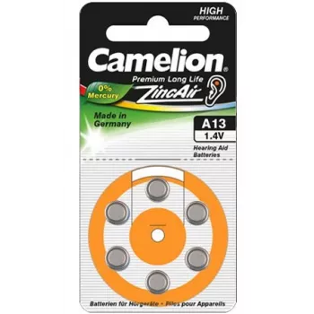 Zinc air cells Camelion A13/DA13/ZL13 6 pcs