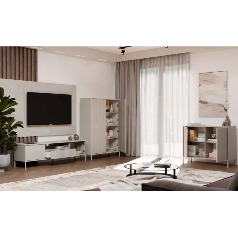 KAMARO 2D SLIM chest of drawers, cashmere colour