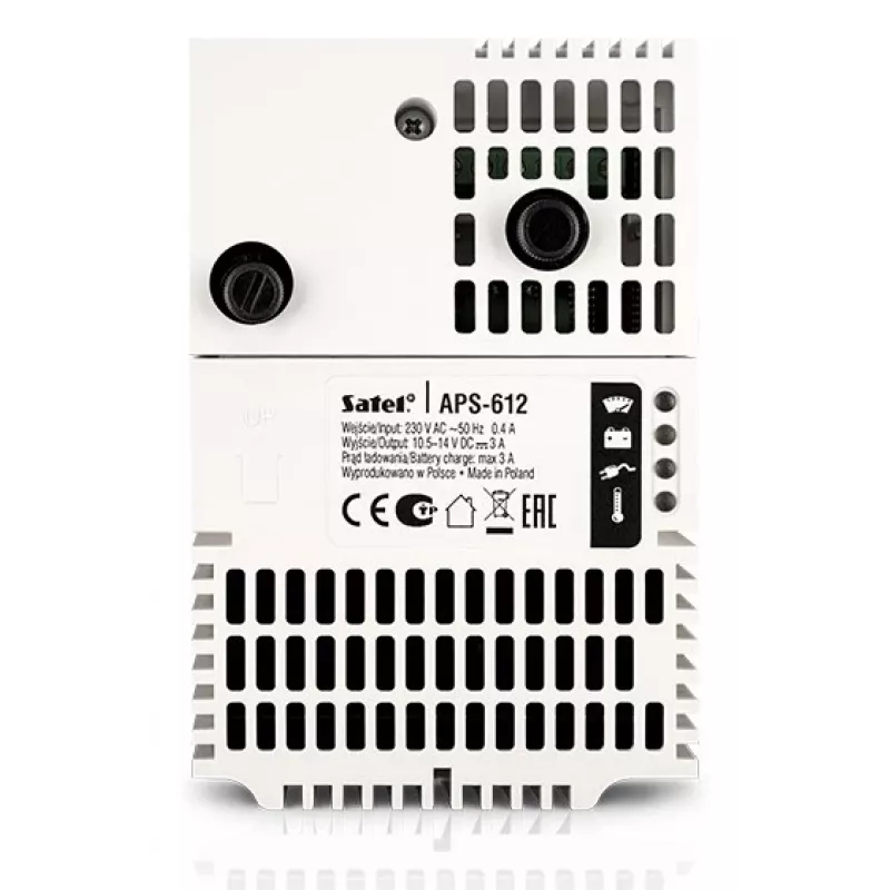 Power supply unit Satel APS-612 Wired 265V White 122mm x 84mm x 78mm