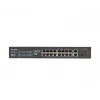 Unmanaged switch LANBERG RSFE-16P-2C-150 — 18-port Gigabit, 16 PoE+/2 SFP, 150 W total, 1U rack, metal, black