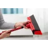Floor broom VILEDA 143703 with handle, technopolymer, soft/hard bristles, indoor, 130 cm, red