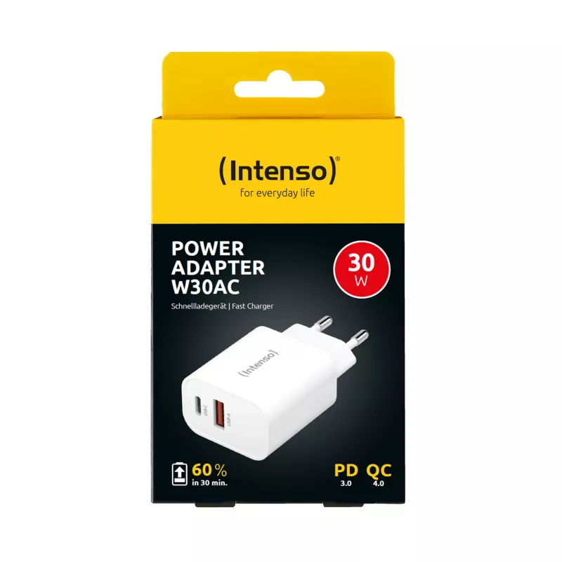 Indoor Charger Intenso POWER ADAPTER USB-A/USB-C/7803012 Fast Charging 20V