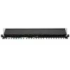 Extralink CAT6A STP 24-Port Shielded Patch Panel, 1U 19-Inch Rackmount, 10G Ready, Black