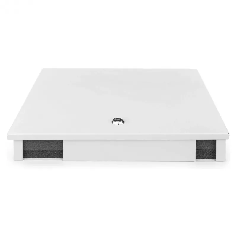 Fiber optic wall-mounted housing DIGITUS DN-96843M-OS2, singlemode, assembled, 24×LC DX adapters with pigtails, steel, grey, 320×54×280 mm
