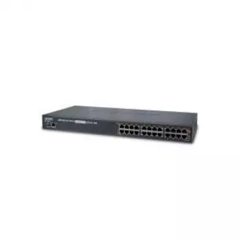 Managed Switch PLANET POE1200G 24-Port Gigabit Ethernet Power over Ethernet 1U Blue