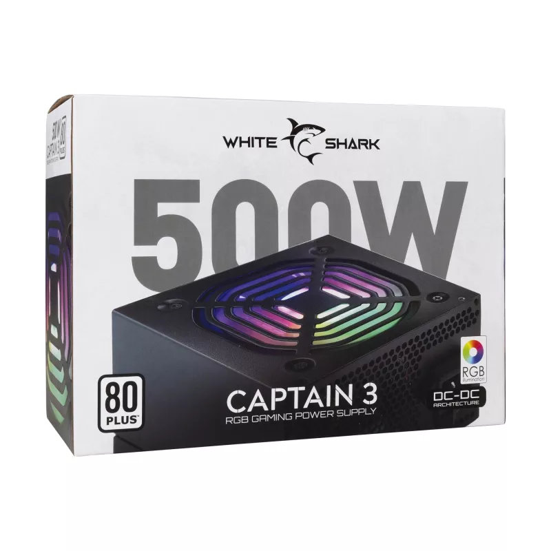 Power Supply Unit White Shark GPSU-W500F Captain 3 500W