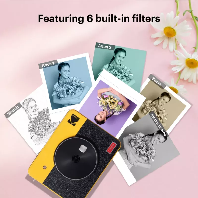 Instant camera Kodak Mini Shot 3 Retro C300R Yellow — instant print, compact design