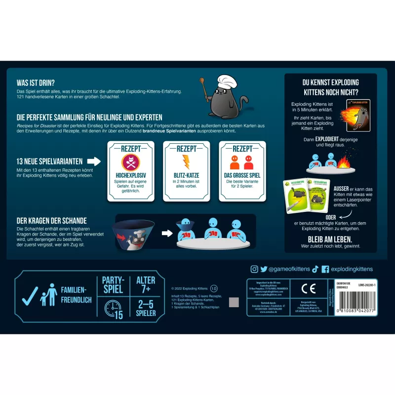 Exploding Kittens - Recipes for Disaster, Card Game