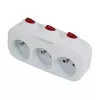 Power splitter ESPERANZA ELK307W — 3-socket switched indoor adapter, Type E plug, 220–240V, 16A, 3680W, white