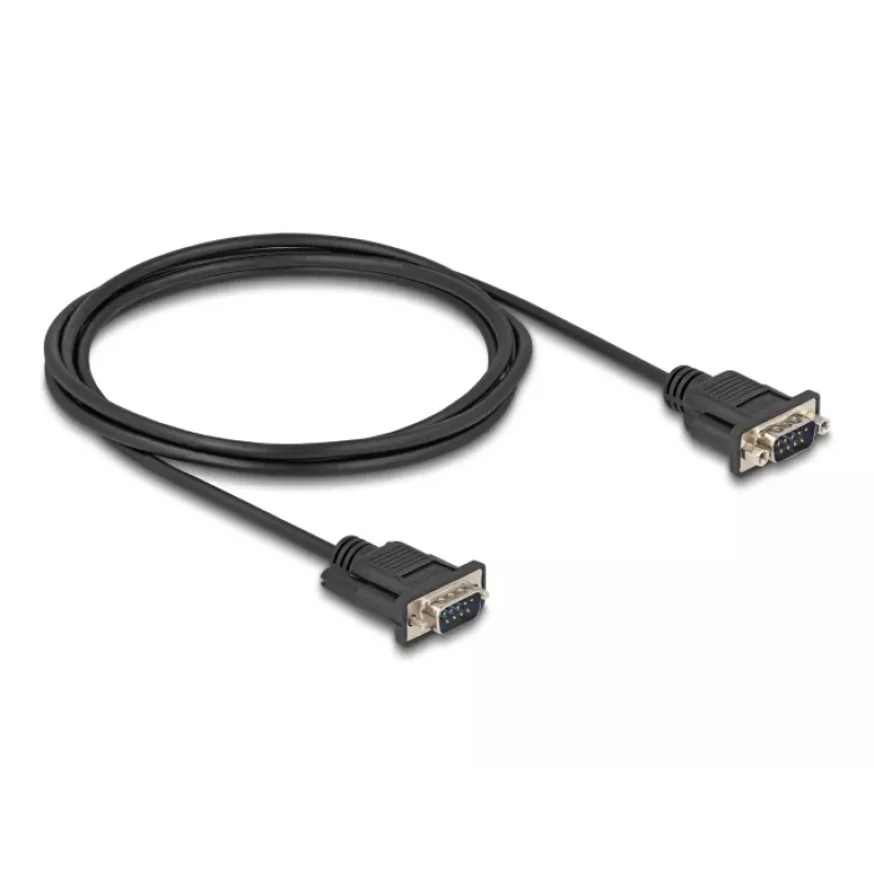 DeLOCK Serial Cable RS-232 D-Sub9 male to male 2 m Black