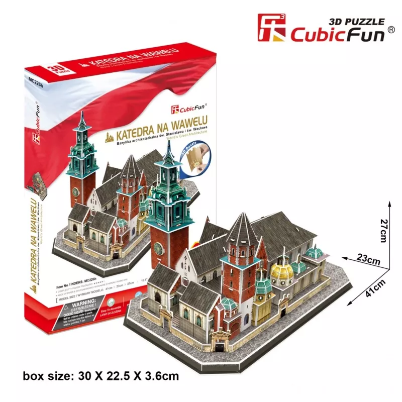 3D Puzzle cubicfun Wawel Cathedral — 101 pieces, model kit