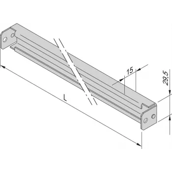 Schroff C-RAIL 600 LG. (2X) (23130333)
