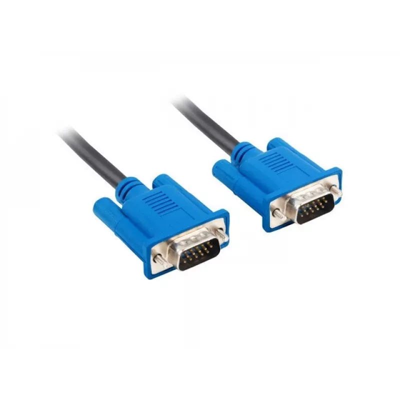 VGA (D-Sub) cable LANBERG CA-VGAC-10CU-0050-BK — 5 m, male-to-male, ferrite, PVC jacket
