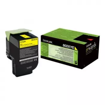 Toner Lexmark Cartridge 802XYE Yellow 80C2XYE 3000 pages