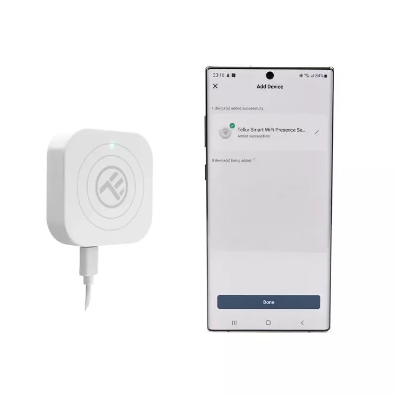Presence Sensor Tellur TLL331552 WiFi White — wireless presence detector, white