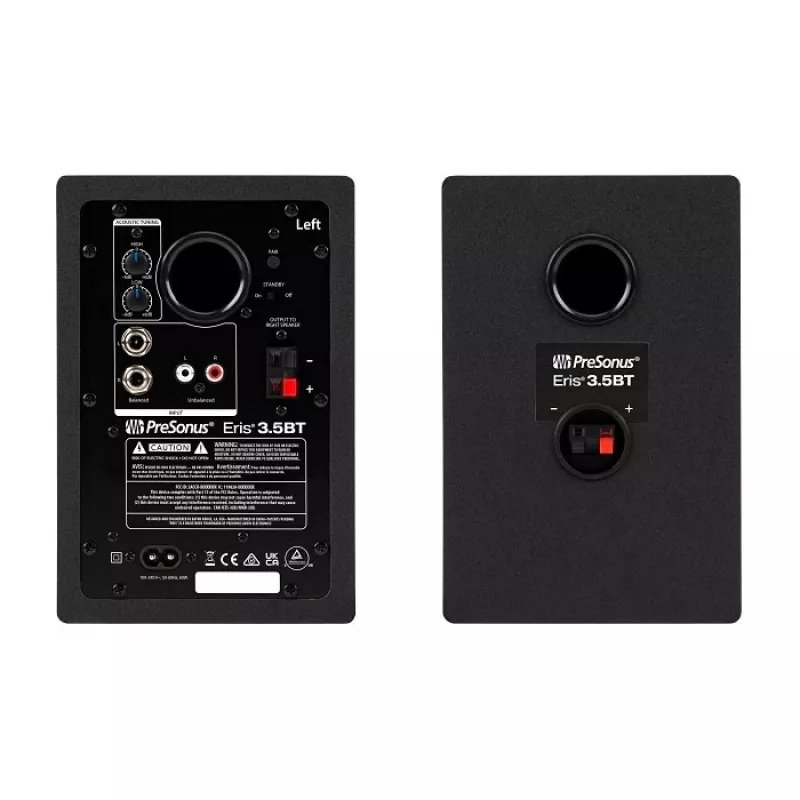 Studio Active Monitors PreSonus Eris 3.5 BT 2nd Gen — 2×25W RMS, 80–20,000 Hz, Bluetooth 5.0, RCA/TRS inputs, 3.5 mm headphone