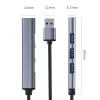 USB hub QOLTEC 53793 — USB 3.0 input, 3× USB 2.0 ports
